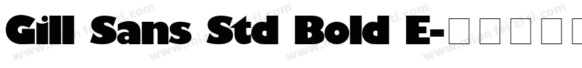 Gill Sans Std Bold E字体转换